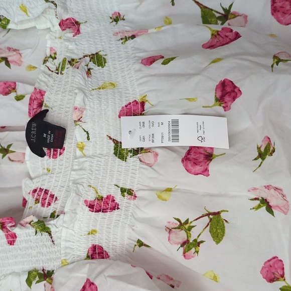 JCrew NWT floral cotton pajama set - Picture 2 of 3